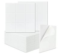 BXI Absorbedor de sonido - Paquete de 16 paneles de absorción acústica Sudoku de 12 x 12 x 0.4 pulgadas, color blanco