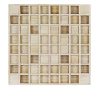 BXI Difusor de Sonido de Madera, Paneles de difusión acústica de 24 x 24 x 2.8 Pulgadas de Grosor, añaden vitalidad Musical a la Sala de Escucha, difusor cuadrático de residuos para Tratamiento