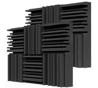 BXI Paneles de espuma acústica gruesa, 30 x 30 x 3 pulgadas, 12 piezas de espuma absorbente de sonido de banda ancha, azulejos acolchados densos a prueba de sonido, absorbente de espuma para estudio