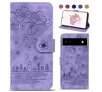 Bxithnr Funda para Google Pixel 8A, Funda Libro Carcasa Cuero Premium con Ranura Tarjeta y Magnético, Soporte Flip Caso Cubierta Antigolpes Case con Tapa para Google Pixel 8A - Púrpura