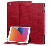 Bxithnr Funda para Huawei Mediapad M5 Lite 10 10.1 Pulgada 2018 Tablet Carcasa PU + TPU Cuero [Auto-Sueño/Estela] Flip Case Cover con Función de Soporte - Rojo