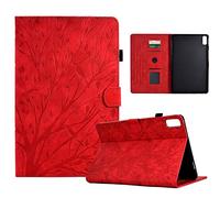 Bxithnr® Funda para Lenovo Tab P11 2nd Gen/Pad Plus 2023 11,5'' TB350FU/TB350XU Tablet PU Cuero, Ultra Delgado Carcasa con Soporte Función y Ranura para Tarjetas Flip Caso Cover - Rojo