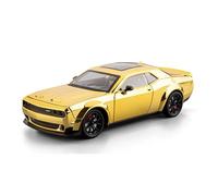 BXJUCBHDO Modelos a Escala 1:24 For Dodge Challenger SRT Hellcat Modelo Coche Aleación Diecasts Metal Race Car Pull Back Simulación Adorno vehículos de Motor(Gold with Box)