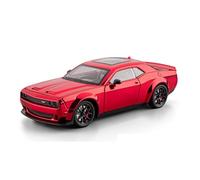 BXJUCBHDO Modelos a Escala 1:24 For Dodge Challenger SRT Hellcat Modelo Coche Aleación Diecasts Metal Race Car Pull Back Simulación Adorno vehículos de Motor(Red with Box)