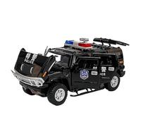 BXJUCBHDO Modelos a Escala 1:24 For Hummer H2 Modelo Coche Policía Aleación Fundida Presión Juguete Educación Temprana Y Protección contra Adorno Regalo vehículos de Motor(Black-Boxed)
