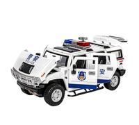 BXJUCBHDO Modelos a Escala 1:24 For Hummer H2 Modelo Coche Policía Aleación Fundida Presión Juguete Educación Temprana Y Protección contra Adorno Regalo vehículos de Motor(White-Boxed)