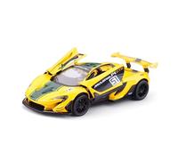 BXJUCBHDO Modelos a Escala 1:31 Modelo De Coche Aleación For McLaren P1 Adornos Carreras Rally Simulación Metal con Retroceso Puerta Vehículo Se Puede Abrir vehículos de Motor(Yellow)