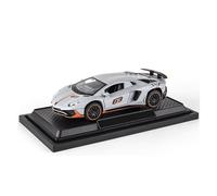 BXJUCBHDO Modelos a Escala 1:32 For Lamborghini LP780 Aleación Diecast Modelo Coche Simulado Adorno Fuerte Fuerza Retorno Múltiples Aperturas Puertas vehículos de Motor(Grey with Box)