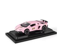 BXJUCBHDO Modelos a Escala 1:32 For Lamborghini LP780 Aleación Diecast Modelo Coche Simulado Adorno Fuerte Fuerza Retorno Múltiples Aperturas Puertas vehículos de Motor(Pink with Box)