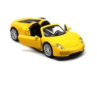 BXJUCBHDO Modelos a Escala 1:32 For Porsche 918 Classic Sports Alloy Diecast Convertible Car Model Gift Toy Detail Collection Decoration vehículos de Motor(Yellow)