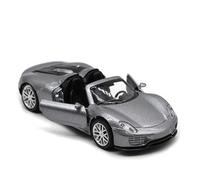 BXJUCBHDO Modelos a Escala 1:32 For Porsche 918 Classic Sports Alloy Diecast Convertible Car Model Gift Toy Detail Collection Decoration vehículos de Motor(Sliver-Boxed)