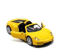 BXJUCBHDO Modelos a Escala 1:32 For Porsche 918 Classic Sports Alloy Diecast Convertible Car Model Gift Toy Detail Collection Decoration vehículos de Motor(Yellow-Boxed)