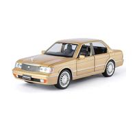 BXJUCBHDO Modelos a Escala 1:32 For Toyota Crown Aleación Diecast Modelo Coche Adorno Coleccionable Puertas Y Motor Capó Baúl Se Pueden Abrir vehículos de Motor(Gold)