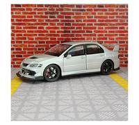 BXJUCBHDO Modelos a Escala 1:32 Modelo Coche Carreras Aleación For Mitsubishis EVO 9 Simulación Metal Fundido Presión Puerta Adorno Vehículo Se Puede Abrir vehículos de Motor(Silver)