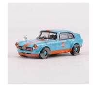 BXJUCBHDO Modelos a Escala 1:64 For Honda S800 Aleación Diecast Retro Sport Car Modelo Simulación Adorno Estático Clásico Réplica Coleccionable vehículos de Motor(Gulf)