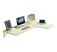 BXKF Mesa Plegable Pared de Esquina, Mesa Abatible de Pared con Soporte de Acero, Mesa de Lavandería Plegable Que Ahorra Espacio para Pared Sólida, Soporta hasta 40kg(Beige,120 * 70cm/47 * 28in)