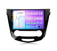 BXLIYER - [6G+128G] - Android 14 IPS Autoradio Para Nissan Qashqai J11 X-Trail Rouge (2014-2018) - Built-in DSP/Carplay/Android Auto - Cámara + MIC - 10.1 Pulgada 2 DIN - Dab Volante 360-Cám Fast-Boot