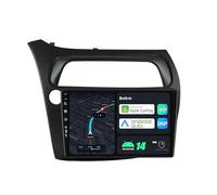 BXLIYER Android 14 Autoradio para Honda Civic (2006-2012) - Gratis Trasera Cámara - 9 Pulgada 2 DIN - Dab Dual Band WLAN CarPlay Volante Android Auto Bluetooth Split-Screen