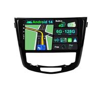 BXLIYER | Built-in 4G LTE DAB | 6G+128G | Android 14 Autoradio Para Nissan X-Trail Qashqai J11 Rouge(2014-2018) - CarPlay/Android Auto - Cámara + MIC - QLED 10.1 Pulgada 2 DIN - Volante Dual Band WIFI