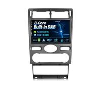 BXLIYER | Built-in Dab | Android 15 Autoradio para Ford Mondeo (2004-2007) - Wireless Carplay/Android Auto - 4G+64G - Cámara + Mic - IPS 9 Pulgada 2 DIN - WiFi Volante 360-CAM DSP