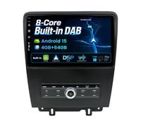 BXLIYER | Built-in Dab | Android 15 Autoradio para Ford Mustang (2010-2014) - Wireless Carplay/Android Auto - 4G+64G - Cámara + Mic - IPS 10.1 Pulgada 2 DIN - WiFi Volante 360-CAM DSP