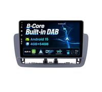 BXLIYER | Built-in Dab | Android 15 Autoradio para Seat Ibiza (2012-2015) - Wireless Carplay/Android Auto - 4G+64G - Cámara + Mic - IPS 9 Pulgada 2 DIN - WiFi Volante 360-CAM DSP