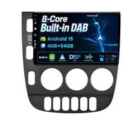 BXLIYER | Built-in Dab | Android 16 Autoradio para Benz W163 ML320 ML350 ML400 ML500 (1998-2002) - Wireless Carplay/Android Auto - 4G+64G - Cámara + Mic - IPS 9 Pulgada 2 DIN - WiFi Volante 360-CAM