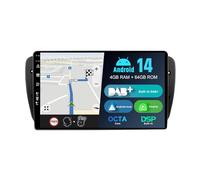 BXLIYER - [Built-in Dab] - IPS Android 14 Autoradio para Seat Ibiza 6J (2009-2014) - Wireless CarPlay/Android Auto - 4G+64G - LED Cámara + Mic - 9 Pulgada 2 DIN - Volante 360-CAM Fast-Boot WiFi DSP