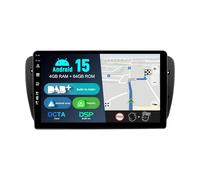 BXLIYER - [Built-in Dab] - IPS Android 15 Autoradio para Seat Ibiza 6J (2009-2014) - Wireless CarPlay/Android Auto - 4G+64G - LED Cámara + Mic - 9 Pulgada 2 DIN - Volante 360-CAM Fast-Boot WiFi DSP