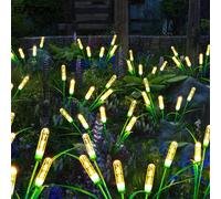 BXROIU Luces Solares Impermeables para Exteriores, Energía Solar, Jardín, Terraza y Patio, Iluminación y Decoración (Blanco cálido, 2 uds)