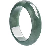 BXSMNH Anillo De Jadeíta Jade para Mujer O Hombre, Anillo Moderno Fino, Anillo De Piedra Cruda, Anillo De Jade Chino, Anillo De Piedra Sólida (Color : Green, Size : 21mm)