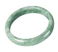 BXSMNH Pulsera de Jade for Mujeres, Jade Verde 100% Natural, brazaletes genuinos de Jade y Certificado de joyería y Certificado, Mejor Regalo for el Día de la Madre (Color : Green, Size : 58-59mm)