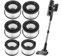 BXUUXA 6 Piezas Filtro HEPA Repuestos para Levoit VortexIQ 40-RF/VortexIQ 40 Flex/LSV-VF401P-AEU Aspiradora Inalámbrica con 2 Filtros Principales 4 Prefiltro,Filtración Fina,Accesorios de Repuesto