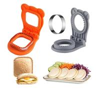 BXUUXA Cortador de Sándwich y Sellador,2 Piezas Sellador de Tostadas Sandwichera de Crimpado Acero Inoxidable Cortador de Galletas Sándwich Moldes para Niños,Desayuno,Escuela,Pícnic,Frutas y Galletas