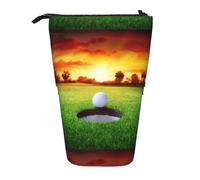 Bxzpzplj Estuche organizador telescópico multiusos con estampado de frutas y verduras, Pelota de golf deportiva, árbol de puesta de sol, Talla única