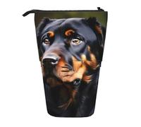 Bxzpzplj Estuche telescópico con estampado de tiburones para artículos escolares, almacenamiento de maquillaje, Patrón Rottweiler, Talla única