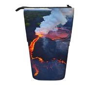 Bxzpzplj Estuche telescópico para guardar artículos de papelería y artículos de papelería, diseño de globos de colores, color azul, Volcanes Kilauea, Talla única