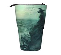 Bxzpzplj Estuche telescópico para lápices con estampado de animales de manatí, papelería, bolsa de almacenamiento de maquillaje para adolescentes, suministros escolares, Inspirado en la bruja del mar,
