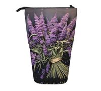 Bxzpzplj Lord Howe Island - Estuche de pie con estampado de tortuga marina para papelería de oficina, estuche retráctil para lápices, bolsa de trabajo, Ramo de lavanda 3, Talla única