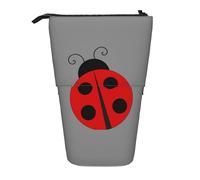 Bxzpzplj Rottweiler - Estuche telescópico para papel pintado, estuche de almacenamiento de papelería, estuche para escuela, adolescentes y niños, mariquita, Talla única