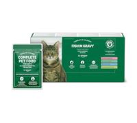 by Amazon - Alimento Completo Para Gatos Adultos - Selección de pescado en salsa, 4.8kg, 48 paquetes de 100g
