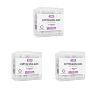 by Amazon Bastoncillos de algodón, 100% algodón, 200 unidades (Paquete de 3)