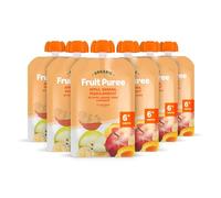 by Amazon Bolsitas de Puré de Manzana, Plátano, Pera y Albaricoque ecológico - 6 x 90g - Previamente Mama Bear