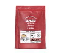 By Amazon - Café Clásico en Monodosis, 100% Arábica, Compatible con Senseo, 36 Unidades, Con Certificación Rainforest Alliance