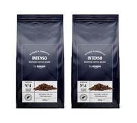 by Amazon - Café en grano natural Caffè Intenso, tueste claro, Cafeinado, 500g, (Paquete de 4), certificado Rainforest Alliance