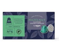 by Amazon Cápsulas de Aluminio de Café Sabor Avellana Compatibles con Nespresso, 20 Unidades (1 Paquete de 20), Certificadas por Rainforest Alliance