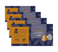 by Amazon Cápsulas de Aluminio de Café Sabor Caramelo Compatibles con Nespresso, 20 Unidades (1 Paquete de 80), Certificadas por Rainforest Alliance