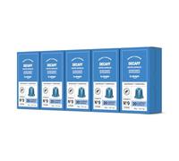 by Amazon - Cápsulas de café Espresso Descafeinado, tueste medio, compatibles con Nespresso, 100 unidades, 5 paquetes de 20, certificado Rainforest Alliance