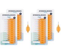 By Amazon Cepillo interdental de 0,45 mm, 24 unidades, 2 paquetes de 12 unidades, color naranja (Paquete de 2)