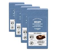 by Amazon Descafeinado Café Molido De Tueste Natural 100% Arábica, 250g (Paquete de 4)